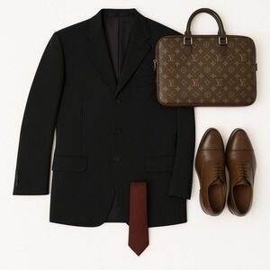 Givenchy Monsieur Vintage 90s Black Wool Blazer Single Breasted 50L inner flaw